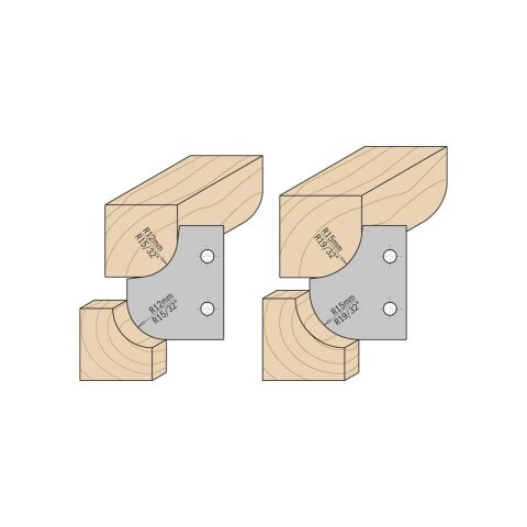 CMT Abrund- und Hohlkehlmesserkopf - D = 136 mm; B = 40 mm