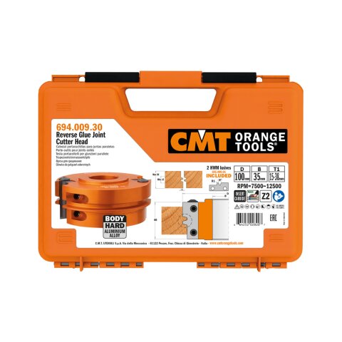 CMT HW Bohrungs - Trapezverleimfräser D 120mm B 40mm L 40mm - C694.009.40