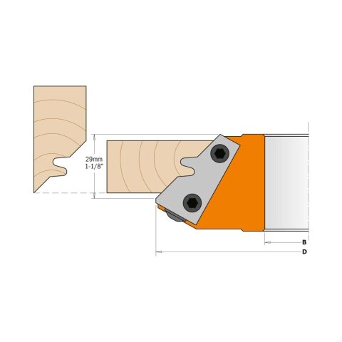 CMT Gehrungs-Verleimfräser - D = 140 mm; B = 31,75 mm