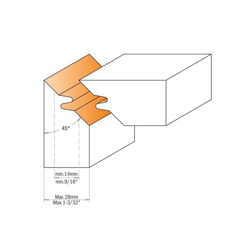 CMT Gehrungs-Verleimfräser - D = 140 mm; B = 40 mm - C694.011.40
