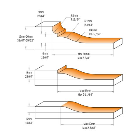 CMT HW Abplattfräser Z2+2 - D = 183 mm; B = 35 mm