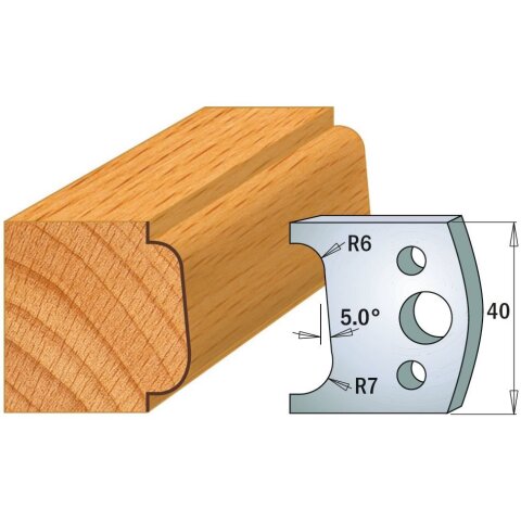 CMT SP Profilmesser (Paar) Profil-Nr. 002, 40 mm - C690.002