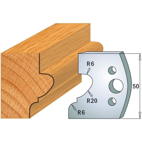 CMT SP Profilmesser (Paar) Profil-Nr. 505, 50 mm