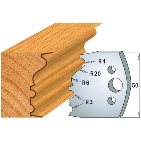 CMT SP Profilmesser (Paar) Profil-Nr. 513, 50 mm - C690.513