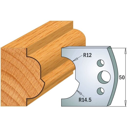 CMT SP Profilmesser (Paar) Profil-Nr. 519, 50 mm