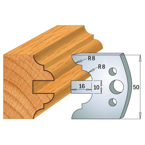 CMT SP Profilmesser (Paar) Profil-Nr. 522, 50 mm - C690.522