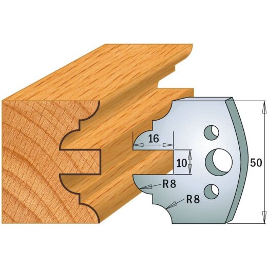 CMT SP Profilmesser (Paar) Profil-Nr. 523, 50 mm