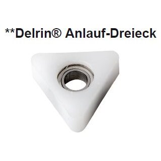 CMT Delrin®** Kugellager-Anlauf-Dreieck - D = 12,7 mm; B = 4,76 mm; Dicke = 5,8 mm