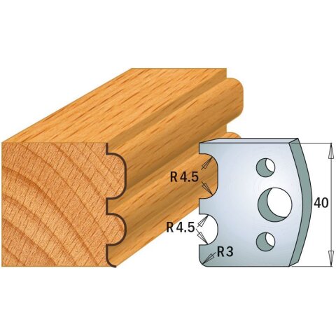 CMT SP Profilmesser (Paar) Profil-Nr. 007, 40 mm - C690.007