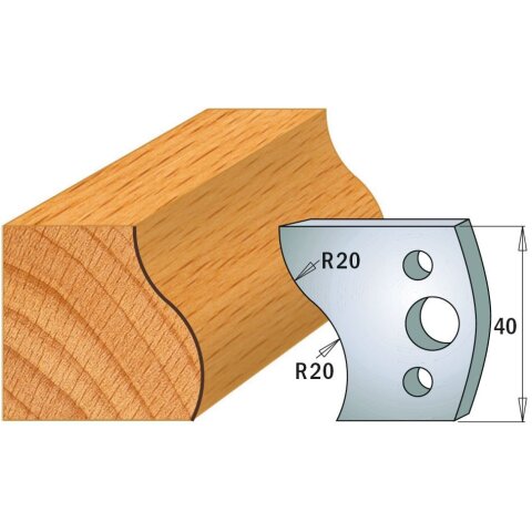 CMT SP Profilmesser (Paar) Profil-Nr. 009, 40 mm - C690.009
