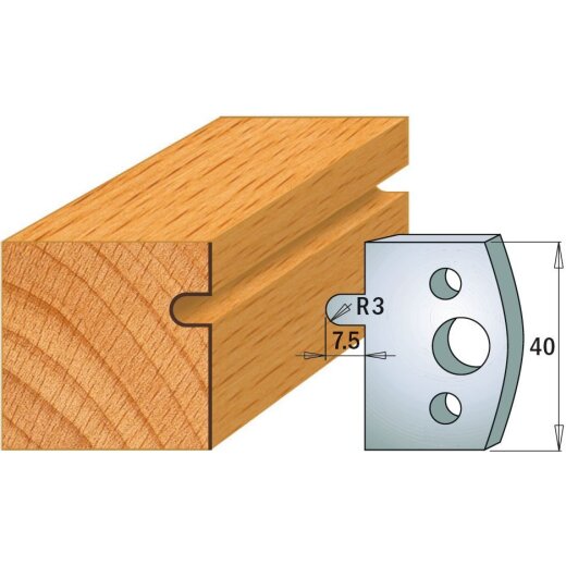 CMT SP Profilmesser (Paar) Profil-Nr. 010, 40 mm - C690.010