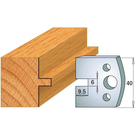 CMT SP Profilmesser (Paar) Profil-Nr. 017, 40 mm