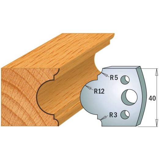 CMT SP Profilmesser (Paar) Profil-Nr. 018, 40 mm