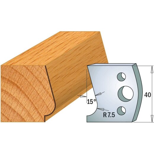 CMT SP Profilmesser (Paar) Profil-Nr. 038, 40 mm - C690.038