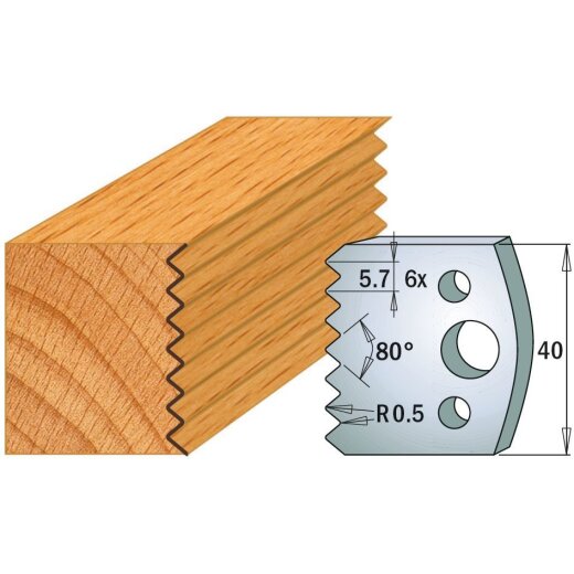 CMT SP Profilmesser (Paar) Profil-Nr. 077, 40 mm