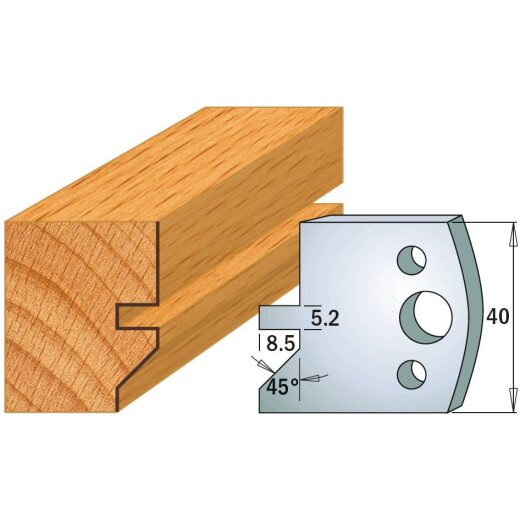 CMT SP Profilmesser (Paar) Profil-Nr. 084, 40 mm