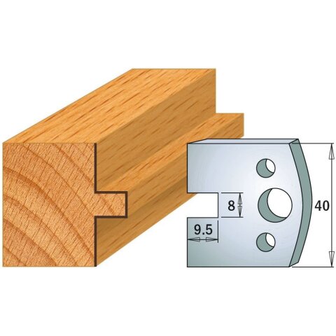 CMT SP Profilmesser (Paar) Profil-Nr. 095, 40 mm - C690.095