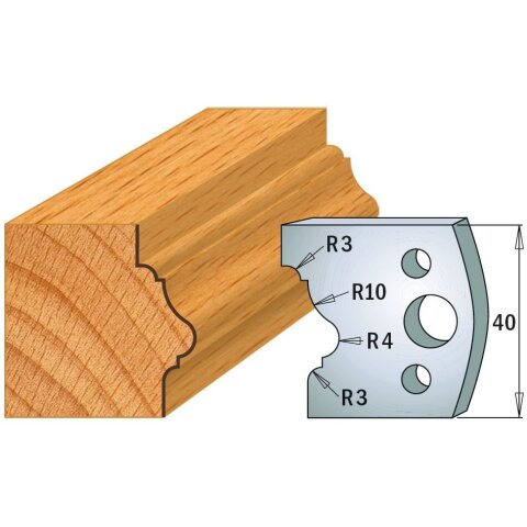 CMT SP Profilmesser (Paar) Profil-Nr. 102, 40 mm - C690.102