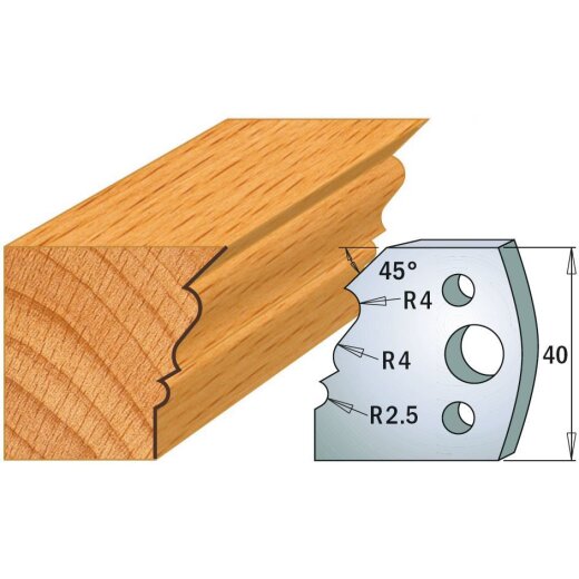 CMT SP Profilmesser (Paar) Profil-Nr. 107, 40 mm