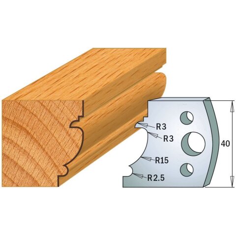 CMT SP Profilmesser (Paar) Profil-Nr. 121, 40 mm - C690.121