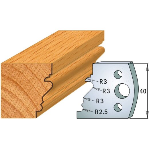 CMT SP Profilmesser (Paar) Profil-Nr. 122, 40 mm