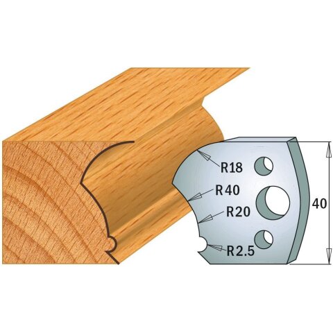 CMT SP Profilmesser (Paar) Profil-Nr. 123, 40 mm