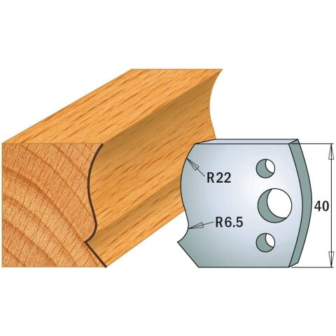 CMT SP Profilmesser (Paar) Profil-Nr. 128, 40 mm - C690.128