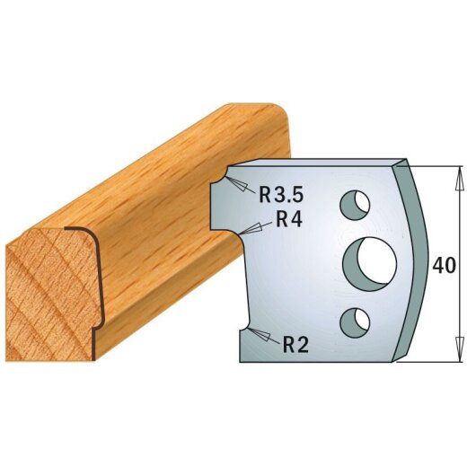 CMT SP Profilmesser (Paar) Profil-Nr. 130, 40 mm