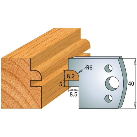 CMT SP Profilmesser (Paar) Profil-Nr. 134, 40 mm