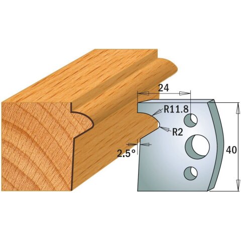 CMT SP Profilmesser (Paar) Profil-Nr. 135, 40 mm - C690.135