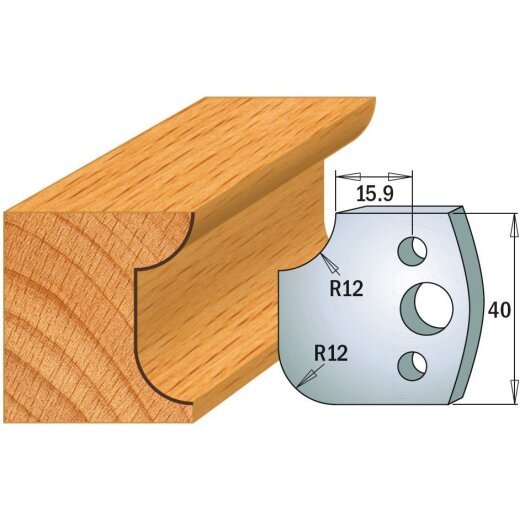 CMT SP Profilmesser (Paar) Profil-Nr. 176, 40 mm - C690.176