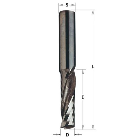 CMT VHW Spiralschaft - Fräser Z1 positiv D 6mm I...