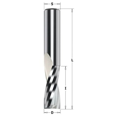 CMT VHW Fräser Z2 negativ D 5mm I 17mm L 60mm S 8mm - C192.850.11