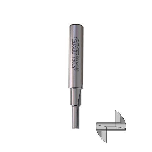 CMT 6mm Rounding cutter Z2+1 carbide 6x14/55mm Shank 8mm with Drill cutting edge