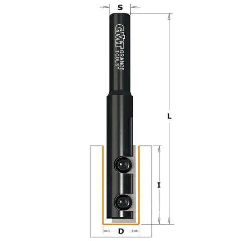 CMT WPL Nutfräser f. Laminat - D = 12 mm; I = 29,5 mm; L = 79 mm; S = 8 mm - C652.120.11