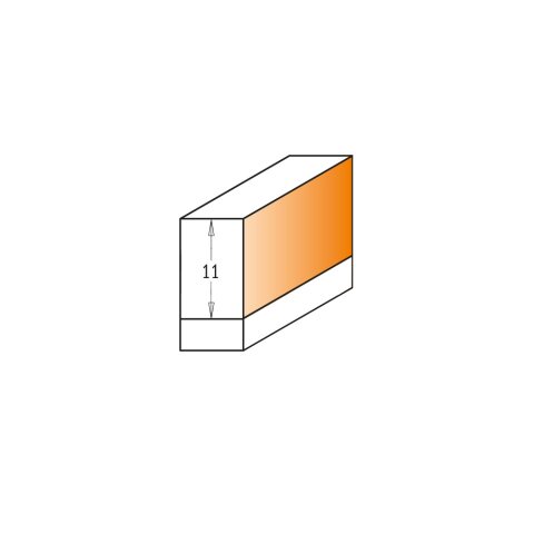 CMT Diamant (PKD) Bündigfräser mit Anlaufring D 12,7mm I 11mm S 6mm