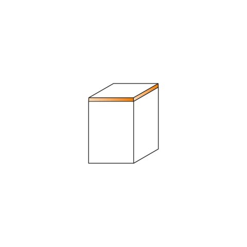 CMT HW 3 in1 Bündigfräser für Laminat - D 12,7 mm I 12,7 mm L 54,2 mm S 6 mm - C707.128.11