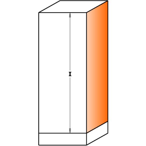 CMT WPL Bündigfräser mit zwei Kugellagern - D = 19 mm; I = 50 mm; L = 112 mm; S = 12 mm - C657.991.11