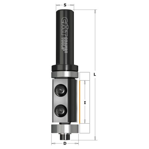 CMT HW Wendeplatten Bündig- und Kopierfräser D 19mm I 50 mm L 110mm S 12mm