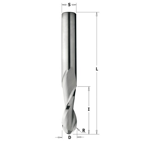 CMT VHW Hohlkehlfräser R = 3 mm D = 6 mm I = 27 mm S...