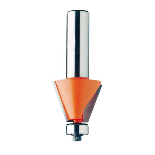 CMT 15° Chamfer cutter "736.130.11" Z2 carbide 19x11.50/54.90mm S6mm ball bearing guide
