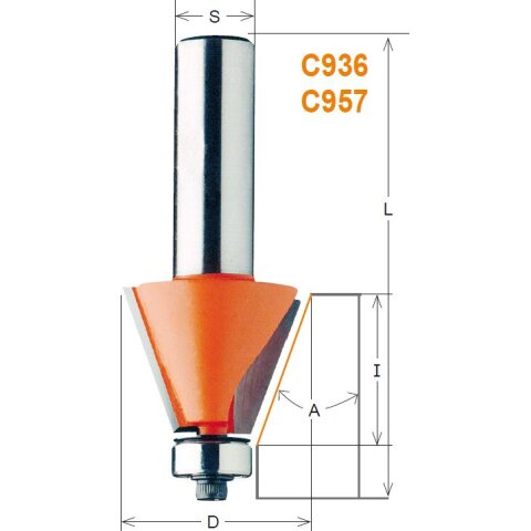 CMT 25° HW-Fasefräser "736.190.11" Z2...