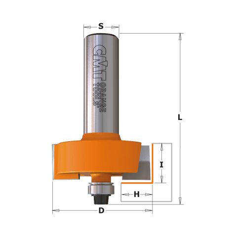 CMT HW Falzfräser mit Anlaufring 9,5mm Falzbreite D...