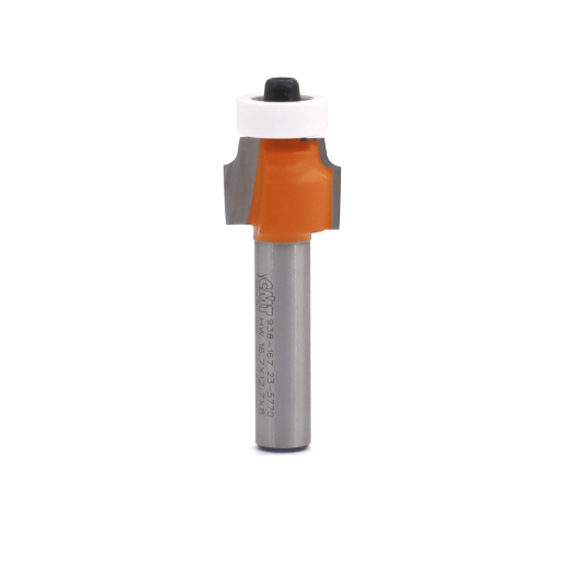 CMT R2mm HW Abrundfräser "738" mit Delrin®-Anlaufring R=2mm D=16,7mm NL=12,7mm Schaft 6mm