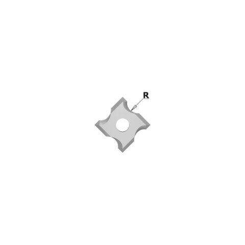 CMT HW Wendeplatten Abrundfräser mit Anlaufring - R = 2 mm; D = 27 mm; L = 57,5 mm; S = 8 mm - C661.020.41