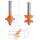 CMT HW Kantenverleimfräser-Set (2 teilig) - D = 40 mm; I = 25,4 mm; A = 30°; S = 12 mm - C955.510.11