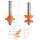 CMT HW Kantenverleimfräser-Set (2 teilig) - D = 40 mm; I = 25,4 mm; A = 30°; S = 12 mm