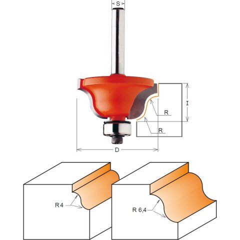 CMT HW Römischer Profilfräser - R = 4 mm; D =...