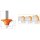 CMT HW Abrundfräser (Winkel und Radius) mit Delrin-Anlaufring - A = 18°; D = 54 mm; I = 25,4 mm; T = 19 mm; R = 12,7 mm; S = 12 mm - C980.541.11