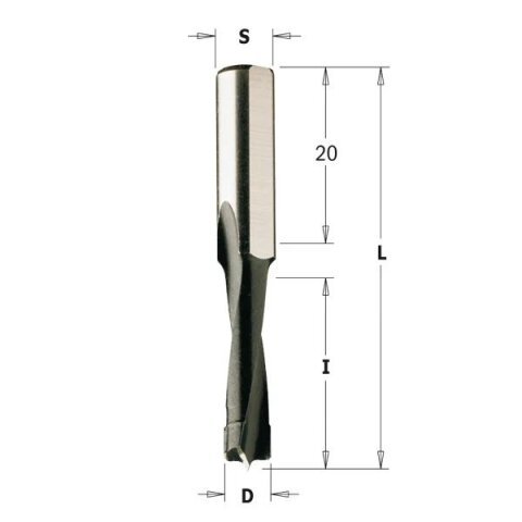 CMT 16mm Carbide Dowel drill 16x30/58mm S8mm for...